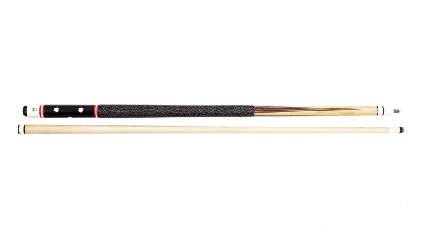 Двухсоставной бильярдный кий для русской пирамиды Classic "W-6040" (черный) с оплеткой